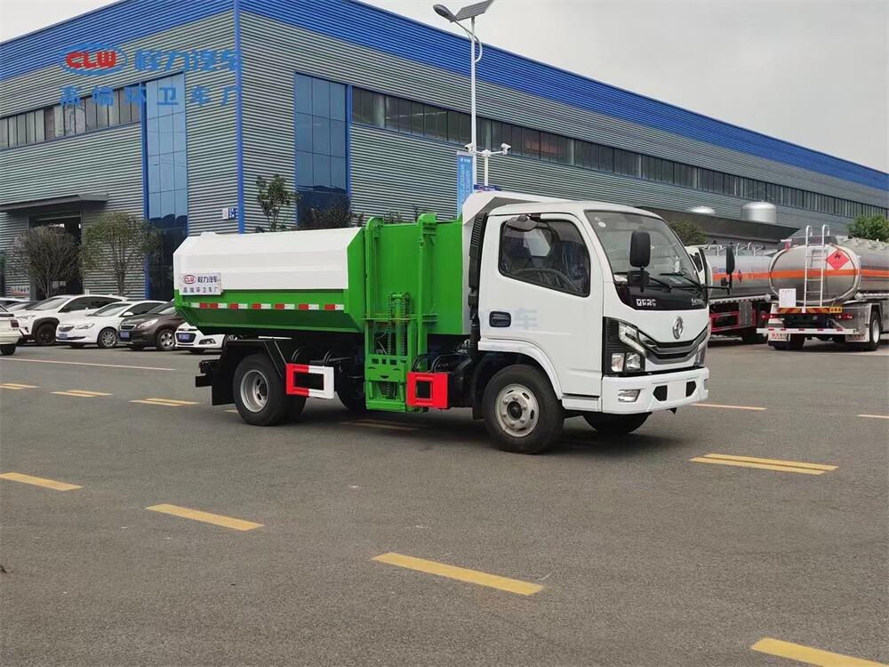 5方掛桶式垃圾車-東風多利卡5方掛桶式垃圾車廠家